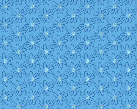 Vector texture background, seamless pattern. Hand drawn, blue, white colors. Stock Illustration