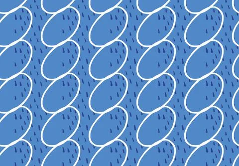 Vector texture background, seamless pattern. Hand drawn, blue, white colors. Stock Illustration