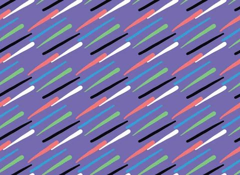 Vector texture background, seamless pattern. Hand drawn, colorful on purple b Stock Illustration