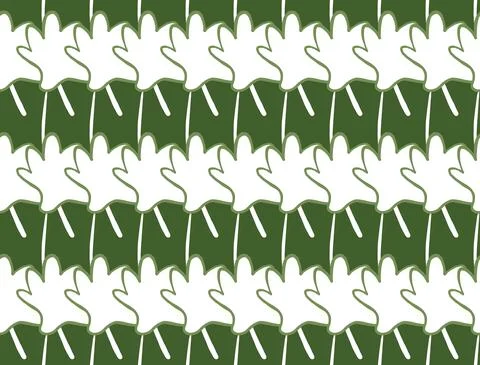 Vector texture background, seamless pattern. Hand drawn, green, white colors. Stock Illustration