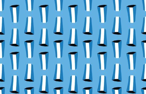 Vector texture background, seamless pattern. Hand drawn, blue, black, white c Stock-Illustration