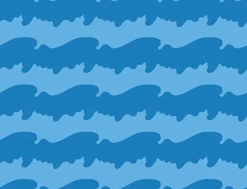 Vector texture background, seamless pattern. Hand drawn, blue colors. Stock Illustration