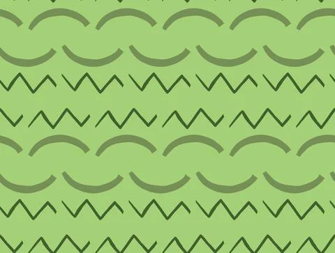 Vector texture background, seamless pattern. Hand drawn, green colors. Illustrazione stock