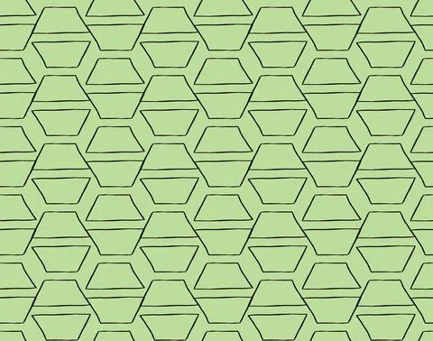 Vector texture background, seamless pattern. Hand drawn, green, black colors. Stock Illustration