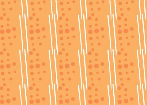 Vector texture background, seamless pattern. Hand drawn, orange, white colors Stock Illustration