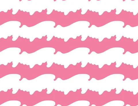 Vector texture background, seamless pattern. Hand drawn, pink, white colors. Stock Illustration