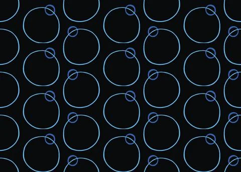 Vector texture background, seamless pattern. Hand drawn, blue, black colors. Stock Illustration