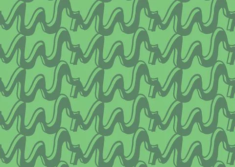 Vector texture background, seamless pattern. Hand drawn, green colors. Illustrazione stock