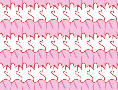 Vector texture background, seamless pattern. Hand drawn, pink, red, white col Stock Illustration