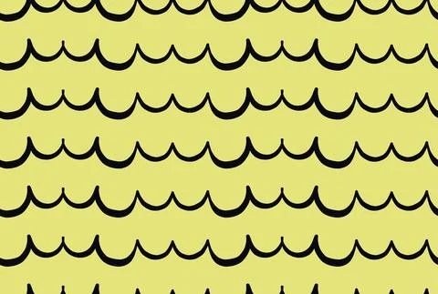 Vector texture background, seamless pattern. Hand drawn, yellow, black colors Illustrazione stock