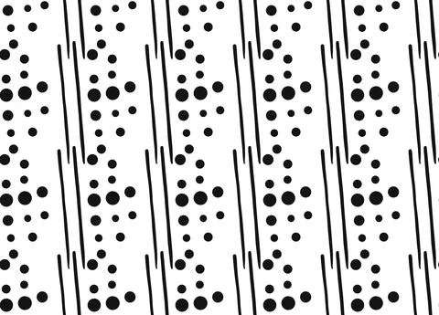Vector texture background, seamless pattern. Hand drawn, black, white colors. Stock Illustration