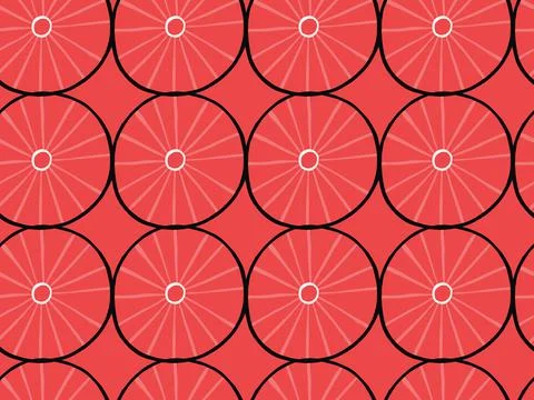 Vector texture background, seamless pattern. Hand drawn, red, black, white co Stock Illustration