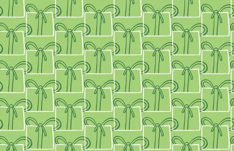 Vector texture background, seamless pattern. Hand drawn, green, white colors. Illustrazione stock