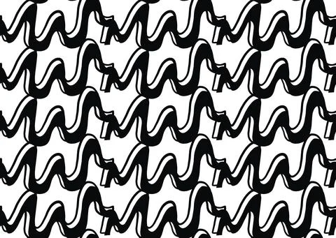 Vector texture background, seamless pattern. Hand drawn, black, white colors. Stock Illustration