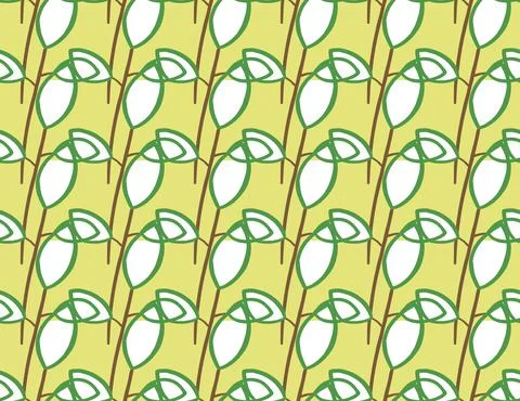 Vector texture background, seamless pattern. Hand drawn, yellow, green, brown Illustrazione stock