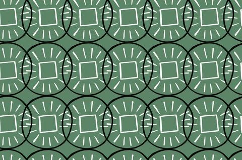Vector texture background, seamless pattern. Hand drawn, green, black, white  Stock Illustration