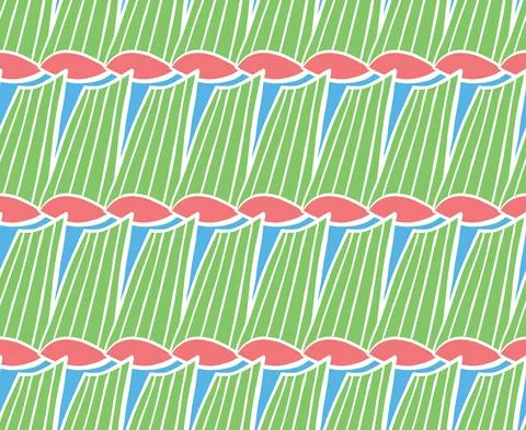 Vector texture background, seamless pattern. Hand drawn, green, blue, red, wh Stock Illustration