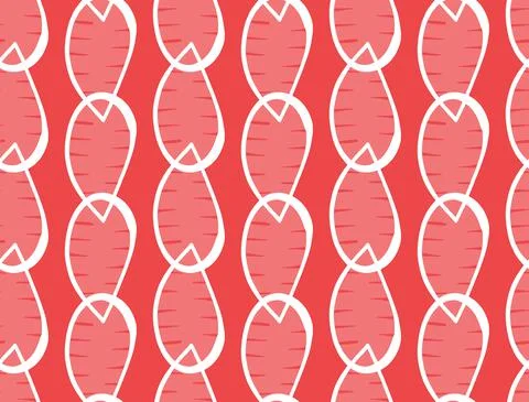 Vector texture background, seamless pattern. Hand drawn, red, white colors. Stock Illustration