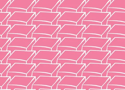 Vector texture background, seamless pattern. Hand drawn, pink, white colors. Stock Illustration
