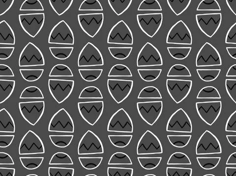 Vector texture background, seamless pattern. Hand drawn, grey, black, white c Stock Illustration