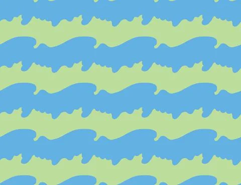 Vector texture background, seamless pattern. Hand drawn, green, blue colors. Illustrazione stock