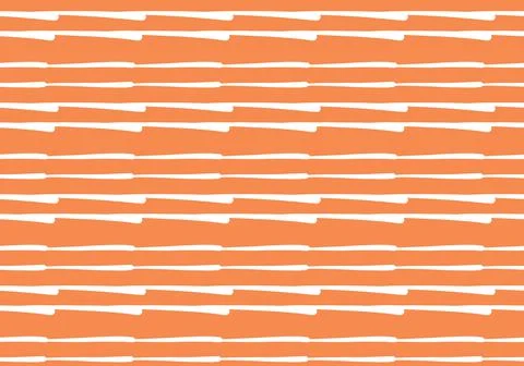 Vector texture background, seamless pattern. Hand drawn, orange, white colors Stock Illustration