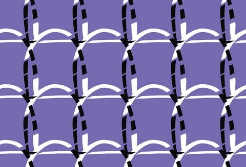 Vector texture background, seamless pattern. Hand drawn, purple, white, black Illustrazione stock