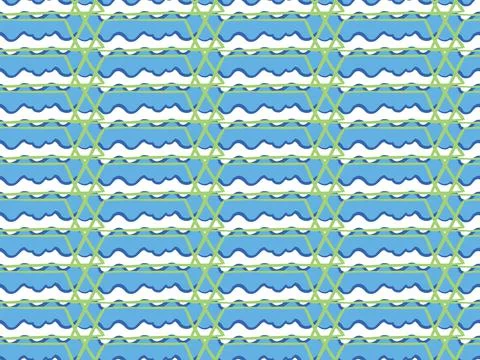 Vector texture background, seamless pattern. Hand drawn, green, blue, white c Illustrazione stock
