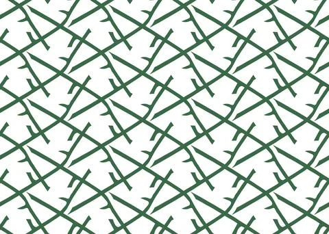 Vector texture background, seamless pattern. Hand drawn, green, white colors. Stock Illustration