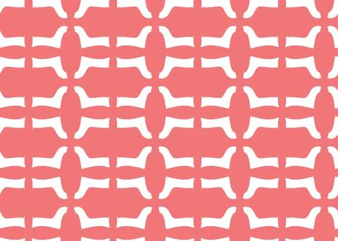 Vector texture background, seamless pattern. Hand drawn, red, white colors. Stock Illustration