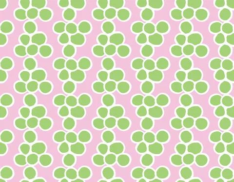 Vector texture background, seamless pattern. Hand drawn, pink, green, white c Stock Illustration
