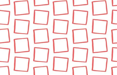 Vector texture background, seamless pattern. Hand drawn, red, white colors. Stock Illustration