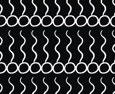 Vector texture background, seamless pattern. Hand drawn, black, white colors. Stock Illustration