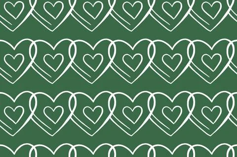 Vector texture background, seamless pattern. Hand drawn, green, white colors Stock Illustration
