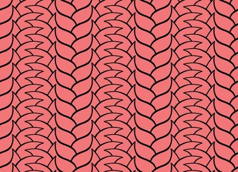 Vector texture background, seamless pattern. Hand drawn, red, black colors. Stock Illustration