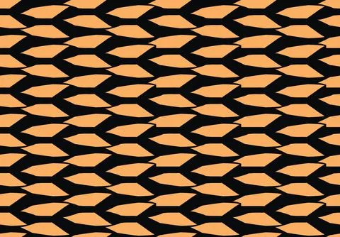 Vector texture background, seamless pattern. Hand drawn, orange, black colors Illustrazione stock