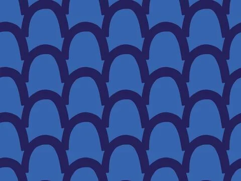 Vector texture background, seamless pattern. Hand drawn, blue colors. Stock Illustration