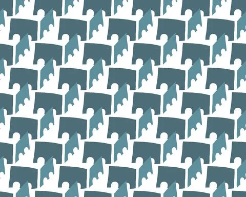 Vector texture background, seamless pattern. Hand drawn, blue, white colors. Stock Illustration