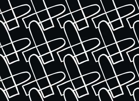 Vector texture background, seamless pattern. Hand drawn, black, white colors. Stock Illustration