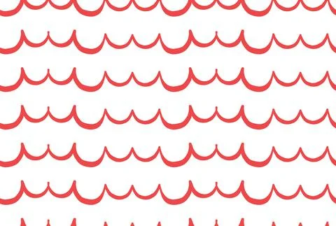 Vector texture background, seamless pattern. Hand drawn, red, white colors. Stock Illustration
