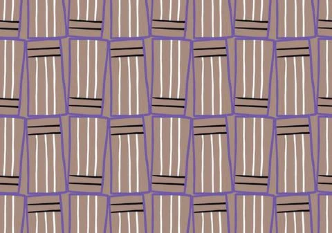 Vector texture background, seamless pattern. Hand drawn, purple, brown, black Stock Illustration