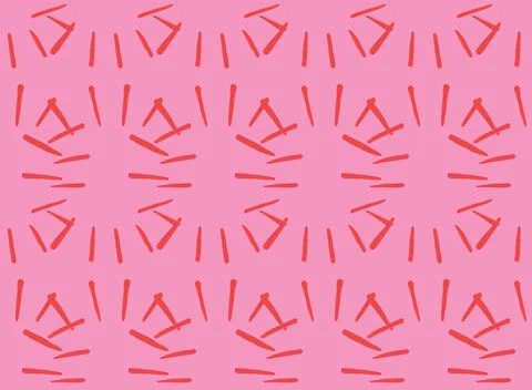 Vector texture background, seamless pattern. Hand drawn, pink, red colors. Stock Illustration