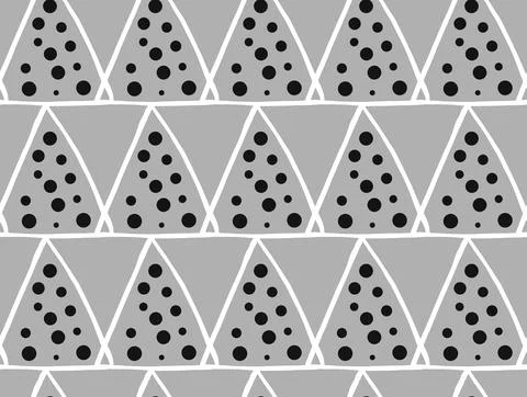 Vector texture background, seamless pattern. Hand drawn, grey, black, white c Stock Illustration