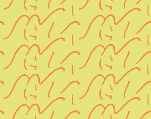 Vector texture background, seamless pattern. Hand drawn, yellow, orange color Stock Illustration