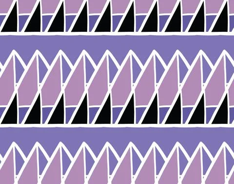 Vector texture background, seamless pattern. Hand drawn, purple, black, white Stock Illustration