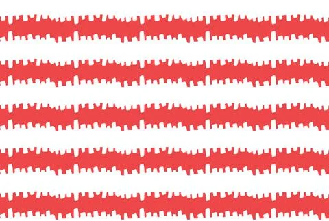 Vector texture background, seamless pattern. Hand drawn, red, white colors. Stock Illustration