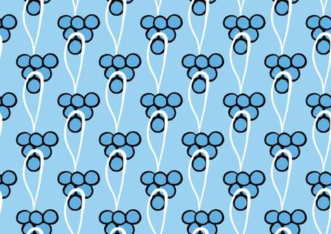 Vector texture background, seamless pattern. Hand drawn, blue, black, white c Stock Illustration