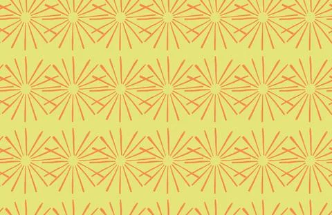 Vector texture background, seamless pattern. Hand drawn, yellow, orange color Stock Illustration