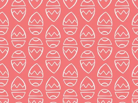 Vector texture background, seamless pattern. Hand drawn, red, white colors. Stock Illustration