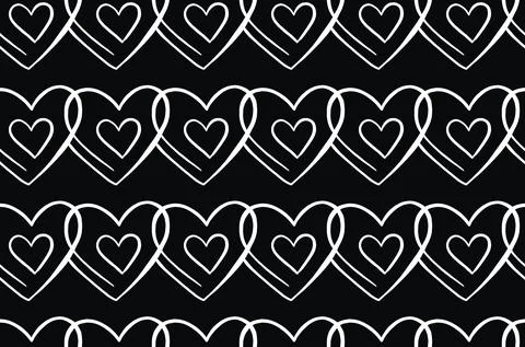 Vector texture background, seamless pattern. Hand drawn, black, white colors. Stock Illustration